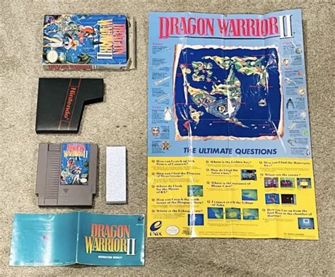 DRAGON WARRIOR II Saves Map Authentic Complete Nintendo NES Game CIB PicClick