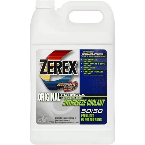 Zerex Antifreeze Coolant Original Formula 5050 1 Gal Delivery Or
