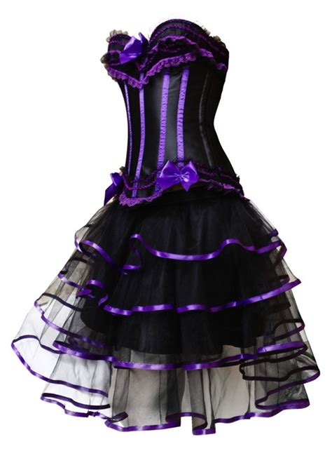 Purple Fancy Dress Corset Outfits