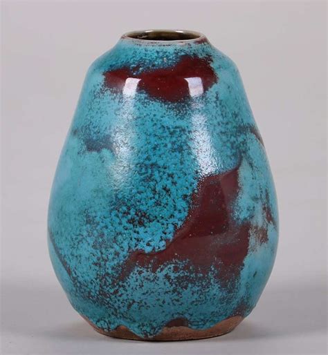 Jugtown Pottery Vase With Chinese Blue Glaze