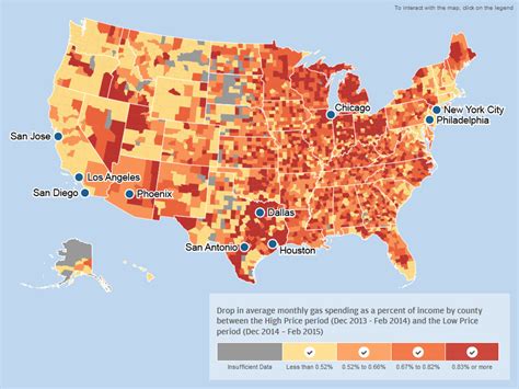 Where Did Recent Gas Price Declines Affect Consumers The Most Vivid Maps