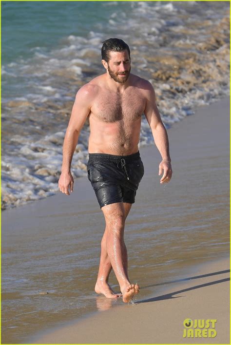 Jake Gyllenhaal Goes Shirtless For A Dip In The Ocean Photo