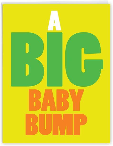 Big Baby Bump Welcome Newborn Baby Greeting Card With