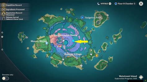 Watatsumi Island Genshin Impact Map