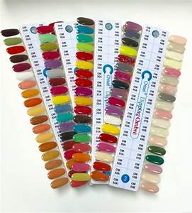 Chisel Dipping Arcylic Ombre Sample Colors Chart Set 10 Pcs Ebay