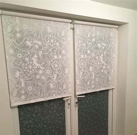 Simple And Affordable Ikea White Roller Blinds Adding Privacy To The