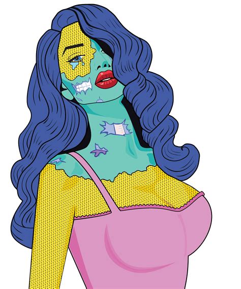 Retro Pop Art Zombie Woman On Behance
