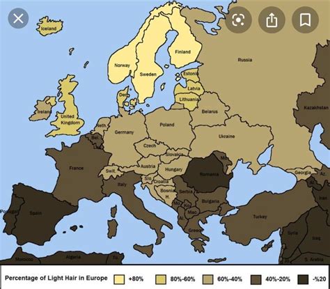 Map Light Hair In Europe Infographictv Number One Infographics