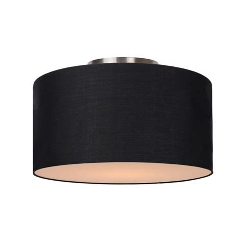 Find lighting that goes above and beyond with modern flush mount lighting. Lucide Coral Modern Round Cotton Black Flush Ceiling Light ...