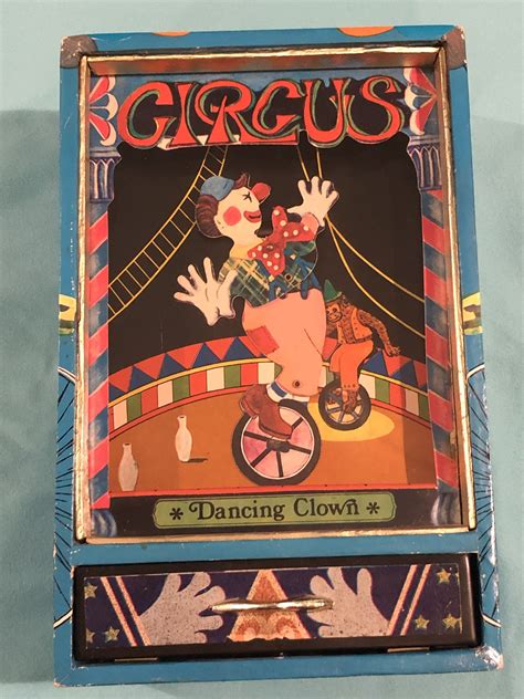 vintage toy circus dancing clown music box music plays clown etsy vintage toys clown toys