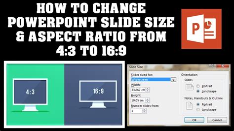 How To Change Powerpoint Slide Size And Aspect Ratio From 43 To 169
