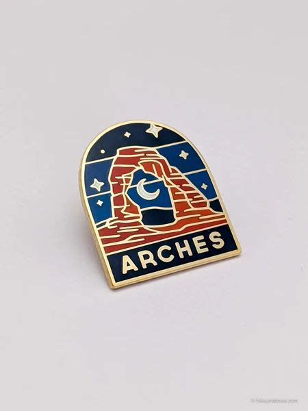 Hike And Draw Enamel Pins National Parks Arches National Park