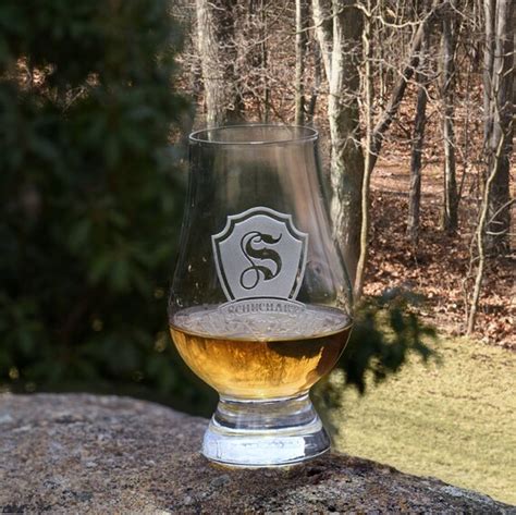 Monogrammed Celtic J Engraved Glencairn Crystal Scotch Whisky Glass