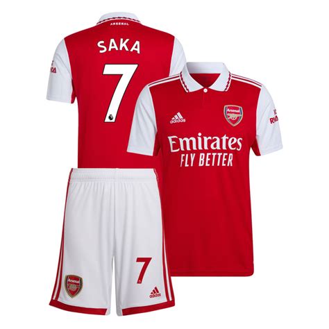 Bukayo Saka 7 Arsenal Home Kit 2022 23 Men Jersey Red Jersey Teams Store