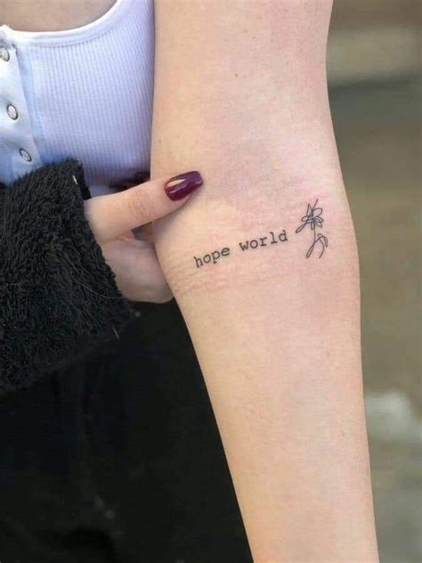 Hope World Trendy Tattoos Tattoo Quotes Tattoo Fonts
