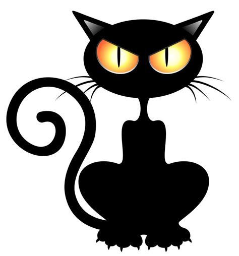 Astounding Cartoon Of A Black Scaredy Halloween Cat Royalty Vector