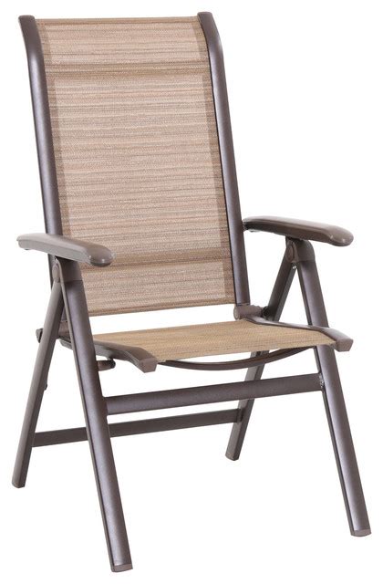 Choose from contactless same day delivery, drive up and more. Florence Aluminum Folding Sling Chair, Brown ...