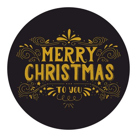 Merry Christmas Gold Stickers Set 2