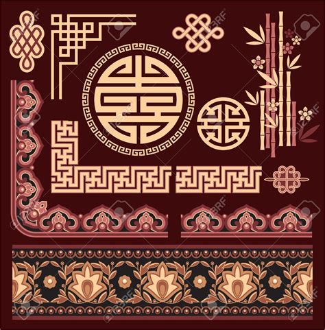 Intricate Oriental Pattern Elements For Design Projects