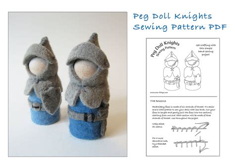 Pdf Pattern For Peg Doll Knights Hand Sewing Projectwaldorf Etsy