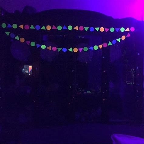 Glow Party Decorations Neon Garlands Black Light Party Decor Uv