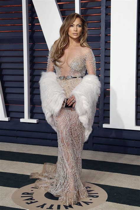 Jennifer Lopez Sheer Elie Saab Dress Vanity Fair Oscar Party