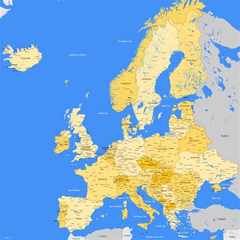 Europe Map Vectors Design Vectors Graphic Art Designs In Editable Ai