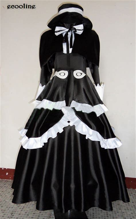 2015 New Black Butler Kuroshitsuji Queen Victoria Black Lolita Dress