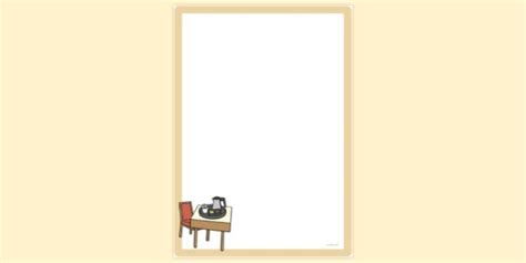 Free Simple Blank Hotel Room Table Page Border Twinkl