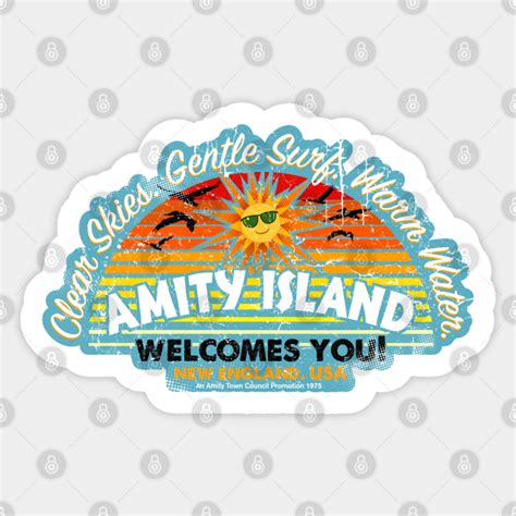 Amity Island Amity Island Sticker Teepublic