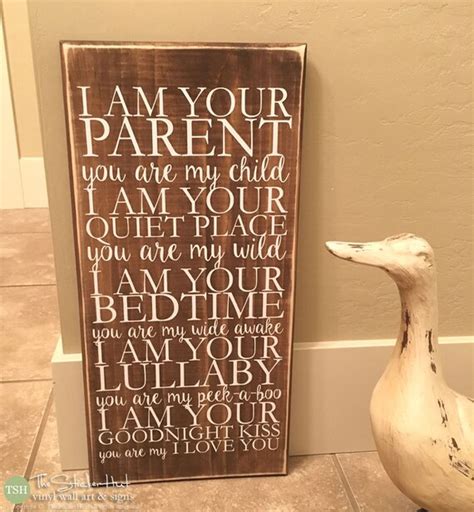 Items Similar To I Am Your Parent You Are My Child Wood Sign Home