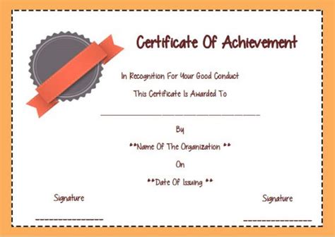 Good Conduct Certificate Template 5 Templates Example
