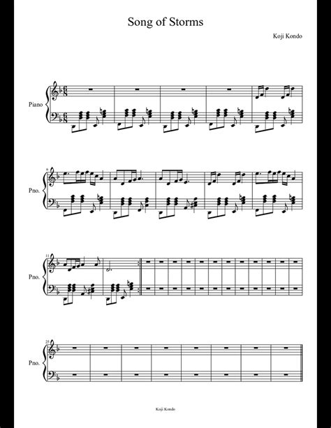 Lemur (sheet music by bait). Song of Storms sheet music download free in PDF or MIDI