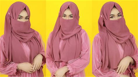 Niqab Tutorial With Chiffon Hijab Best Hijab Style Muna Youtube