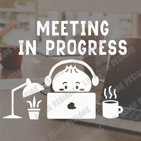 Meeting In Progress Sign Do Not Disturb Zoom Meeting And In A Meeting