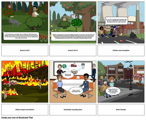 Creation Story Comic Strip Assignment Storyboard