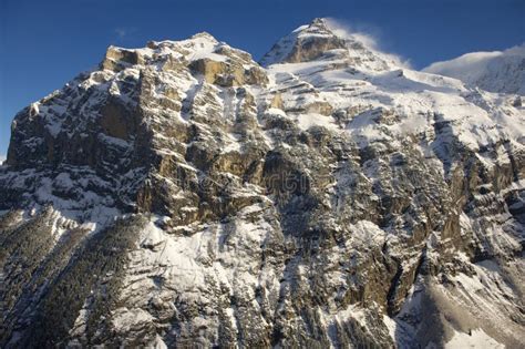 Winter Mountain View In Bernese Oberland Switzerland Stock Image