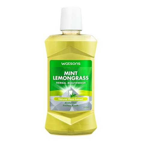 watsons mint lemongrass herbal mouthwash 500ml watsons philippines