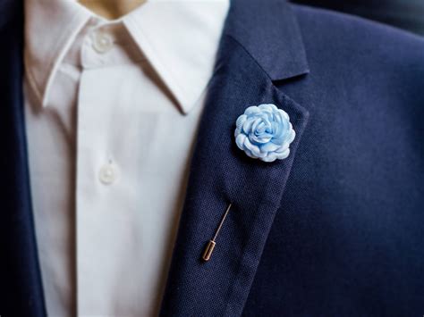 Flower Lapel Pin For Men Pink Rose Suit Pin Wedding Blush Etsy