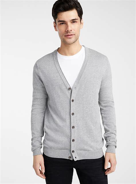 Organic Cotton Knit Cardigan Le 31 Shop Mens Shawl Collar Sweaters