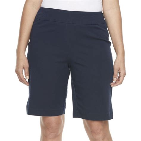 Plus Size Croft And Barrow Pull On Stretch Bermuda Shorts Bermuda