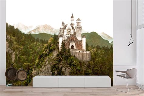 Ancient Castle Wall Mural For Living Room Castle Home Decal For Office