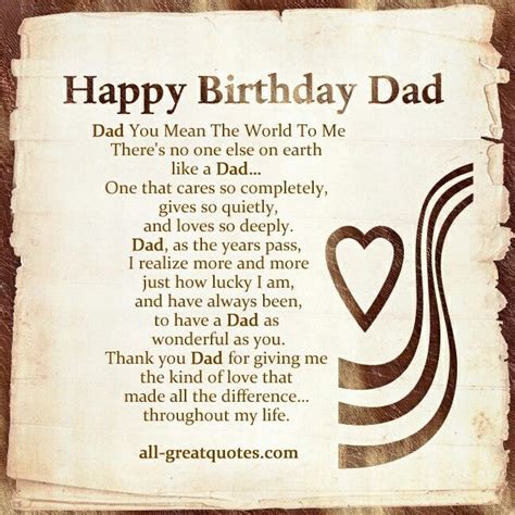 Happy Birthday To A Very Special Person My Dad Hope You Have A