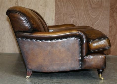 STUNNING VINTAGE FULLY RESTORED HAND DYED BROWN LEATHER HOWARDS SON
