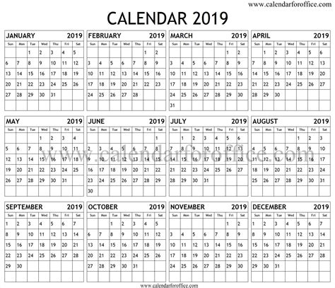 Printable Calendar 2019 Portrait Free Calendars To Print Unique