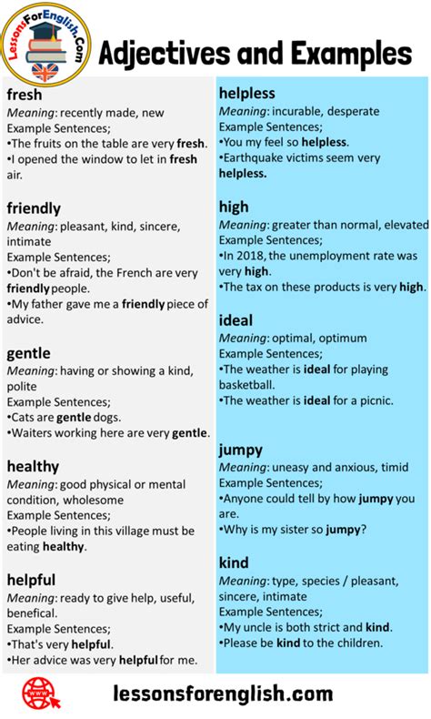 10 Examples Of Adjectives Sentence