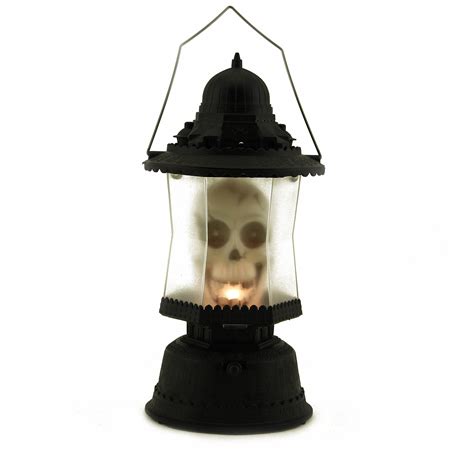 led skull lantern music sounds light up scary skeleton halloween decoration lamp ebay