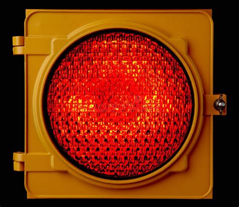 Illuminated Red Traffic Light Stock Photo Image 10697116