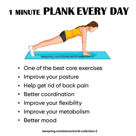 1 Minute Plank Every Day In 2021 Body Under Construction Best Core