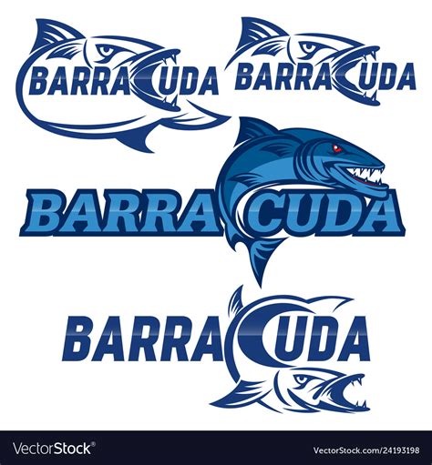 Modern Barracuda Logo Royalty Free Vector Image